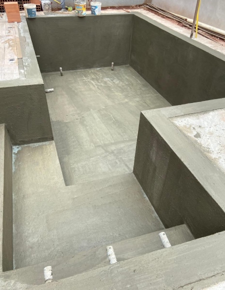 Trabalho realizado impermeabilização em piscina - AquaBlock