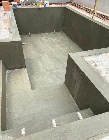 Trabalho realizado impermeabilização em piscina - AquaBlock